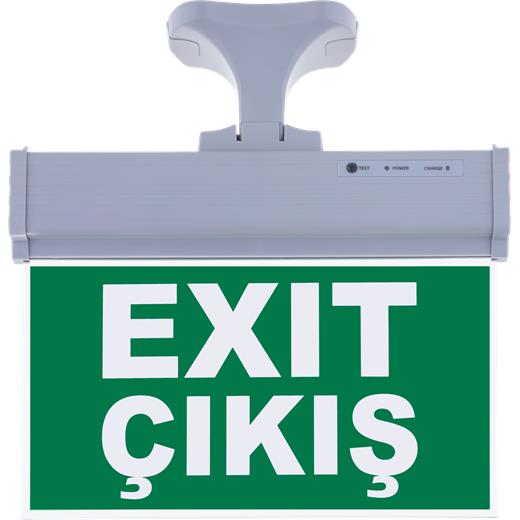 SG071-D2 Çift Yönlü Acil Yönlendirme Armatürü (Askı Aparatlı) Exit Çıkış