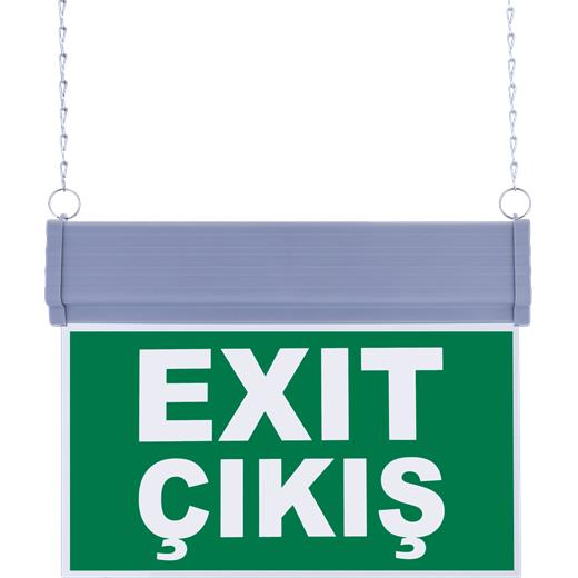 SG055 Çift Yönlü Acil Yönlendirme Armatürü (Zincirli) Exit Çıkış